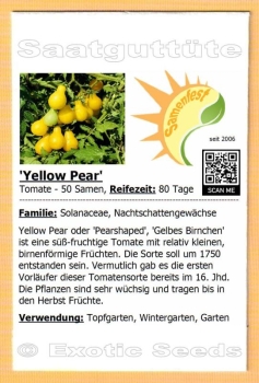 Tomate * Yellow Pear * 50 Samen